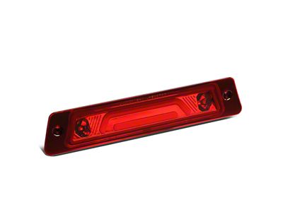 3D LED Third Brake Light; Red (87-93 Mustang LX Hatchback w/ OEM Spoiler)