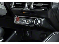 A/C Control Panel Cover; Carbon Fiber (2024 Mustang)