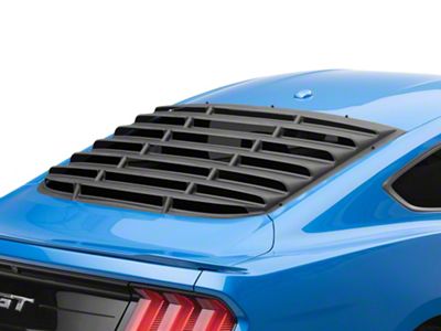 ABS Rear Window Louvers; Textured Black (15-25 Mustang Fastback)