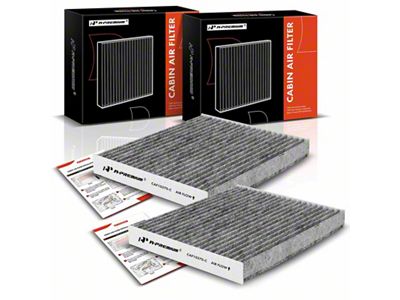 Activated Carbon Cabin Air Filter; Set of Two (05-14 Mustang)