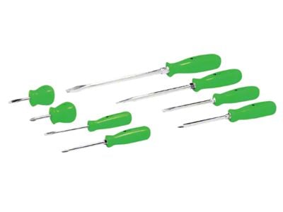 Alloy Steel Screwdriver Set; Green; 8-Piece Set