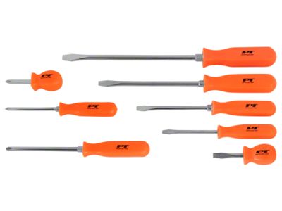 Alloy Steel Screwdriver Set; Orange; 8-Piece Set