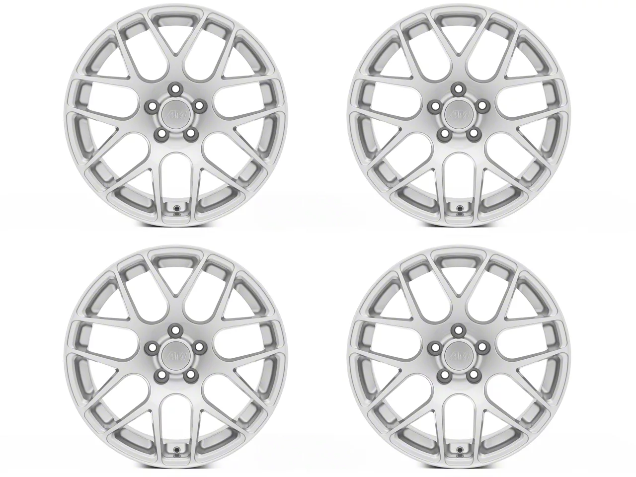 Mustang AMR Silver 4-Wheel Kit; 18x9; 30mm Offset (10-14 Mustang ...