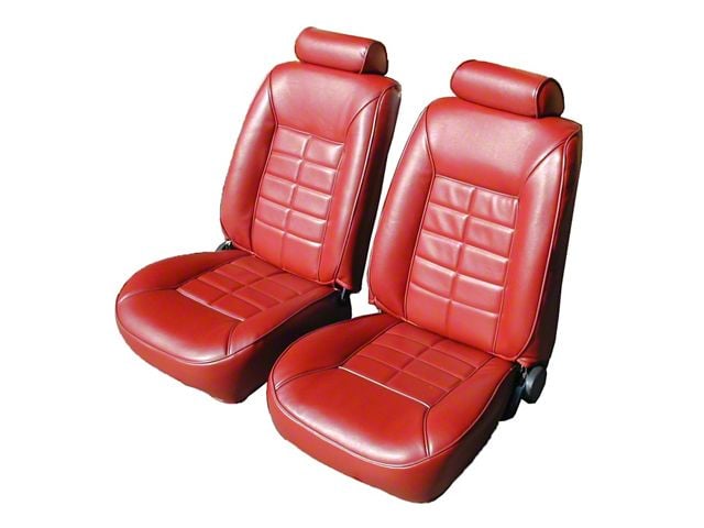 Base Front Bucket and Rear Bench Seat Upholstery Kit; Encore Velour Cloth and Vinyl Trim (83-86 Mustang Convertible)