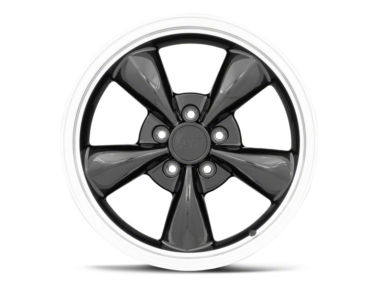 Mustang Bullitt Gloss Black Wheel; 17x9 (99-04 Mustang) - Free