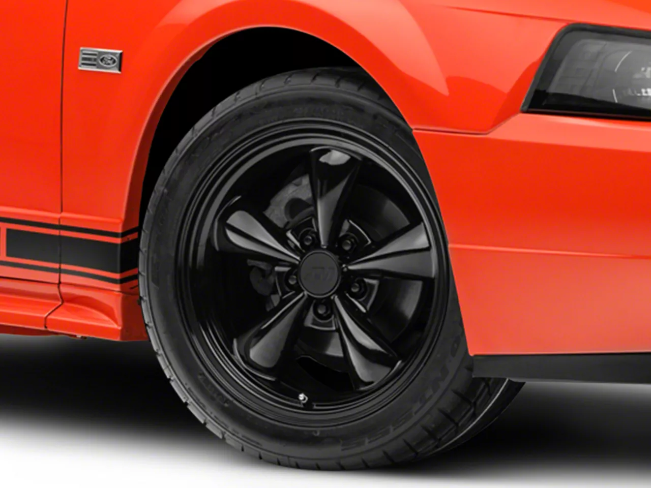 Mustang Bullitt Solid Gloss Black Wheel; 17x9 (99-04 Mustang