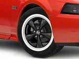 Copperhead Bullitt Style Gloss Black Machined Wheel; 17x9; 24mm Offset (99-04 Mustang)