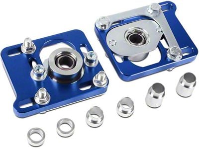 Camber Caster Plates; Blue (94-04 Mustang)