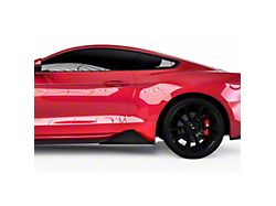 Centa Pro Style Rocker Panel Winglets; Matte Black Vinyl (15-23 Mustang GT, EcoBoost, V6)