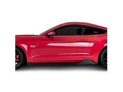 Centa Pro Style Rocker Panel Winglets Set; Dry Carbon Fiber Vinyl (15-23 Mustang GT, EcoBoost, V6)