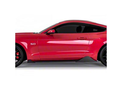 Centa Pro Style Rocker Panel Winglets Set; Gloss Black Vinyl (15-23 Mustang GT, EcoBoost, V6)