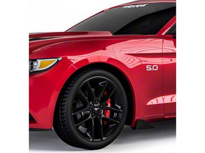 Centa Style Rocker Panel Winglets; Satin Black Ice Vinyl (15-23 Mustang GT, EcoBoost, V6)