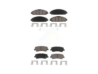 Ceramic Brake Pads; Front and Rear (15-23 Mustang EcoBoost w/o Performance Pack, V6)