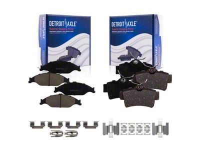 Ceramic Brake Pads; Front and Rear (99-04 Mustang GT, V6)