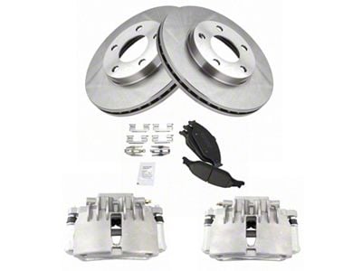 Ceramic Brake Rotor, Pad and Caliper Kit; Front (99-02 Mustang GT, V6)