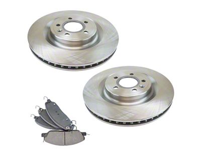 Ceramic Brake Rotor and Pad Kit; Front (13-14 Mustang V6 w/ Performance Pack)