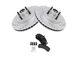 Ceramic Performance Brake Rotor, Pad, Brake Fluid and Cleaner Kit; Front (87-93 Mustang GT, LX)