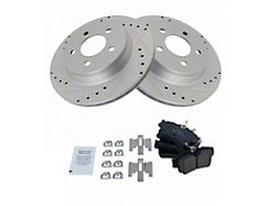 Ceramic Performance Brake Rotor, Pad, Brake Fluid and Cleaner Kit; Rear (94-04 Mustang Cobra)