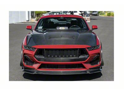 Chin Spoiler Lip Extension; Carbon Fiber (24-25 Mustang, Excluding Dark Horse w/ Handling Pack)