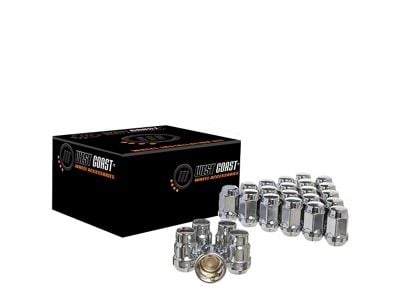 Chrome Acorn Lug Nuts; 1/2-20-Inch; Set of 24 (94-14 Mustang)