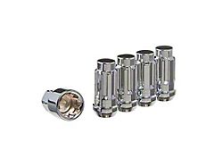 Chrome Acorn Wheel Locks; 1/2-Inch x 20-Inch; Set of 5 (94-14 Mustang)