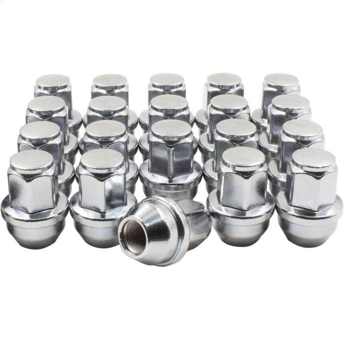 Mustang Chrome OEM Style Lug Nuts; 13/16-Inch; Set of 20 (15-24 Mustang ...