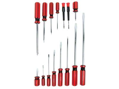 Comfortable Screwdriver Set; 15-Piece Set