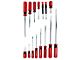 Comfortable Screwdriver Set; 15-Piece Set