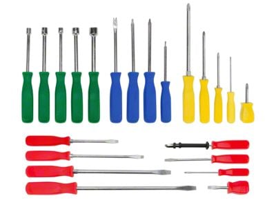 Comfortable Screwdriver Set; 22-Piece Set