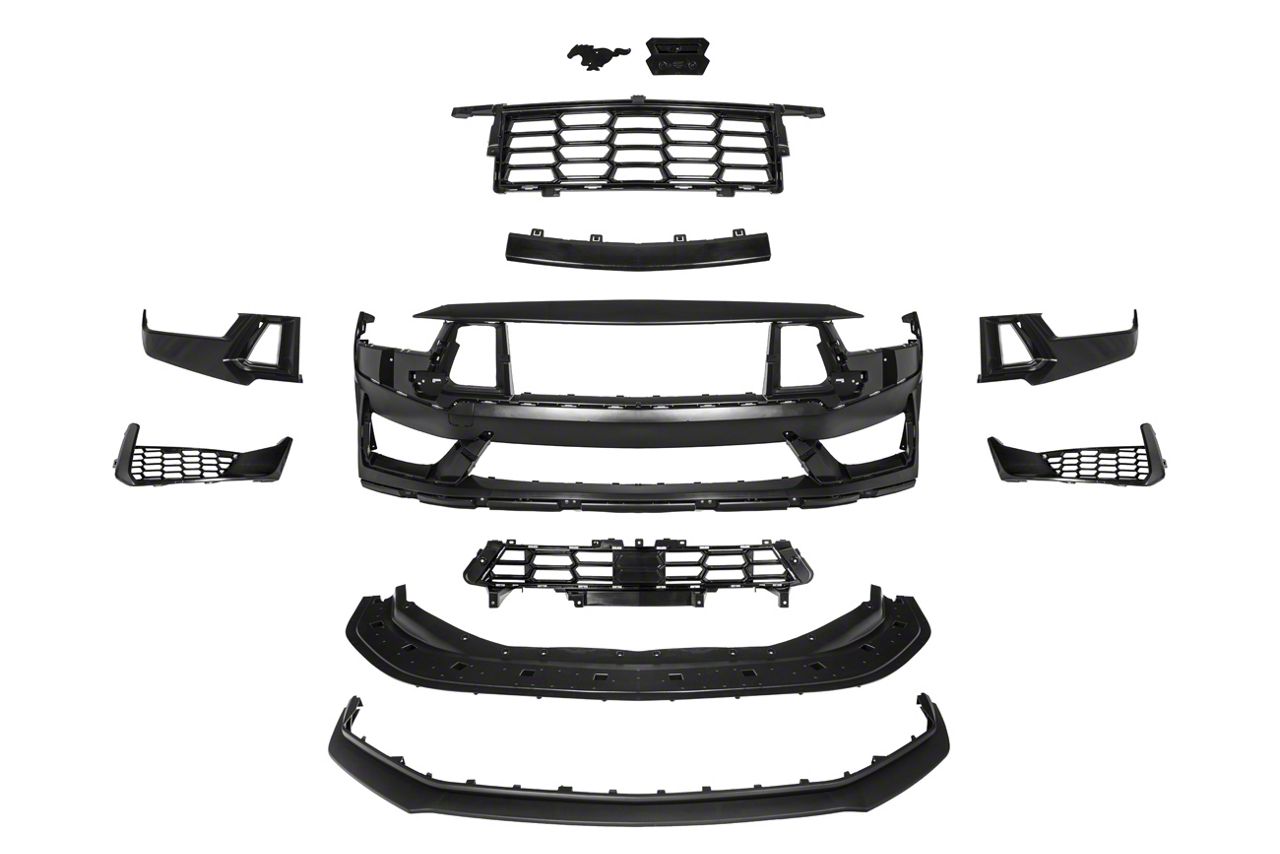 Dark Horse Style Conversion Front Bumper; Unpainted (24-25 Mustang GT, EcoBoost)