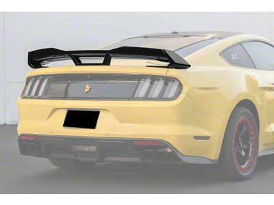 Dark Horse Style Rear Spoiler; Glossy Black (15-23 Mustang Fastback)