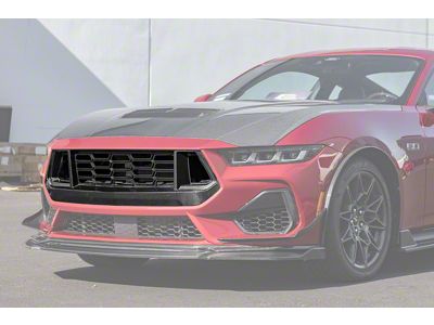 Dark Horse Style Upper Grille; Carbon Fiber (24-25 Mustang GT)