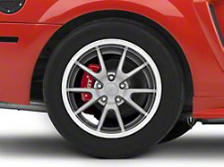 Deep Dish FR500 Style Anthracite Wheel; Rear Only; 17x10.5 (99-04 Mustang)