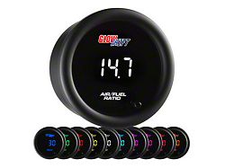 Digital Narrowband Air/Fuel Ratio Gauge; Black 10 Color (Universal; Some Adaptation May Be Required)