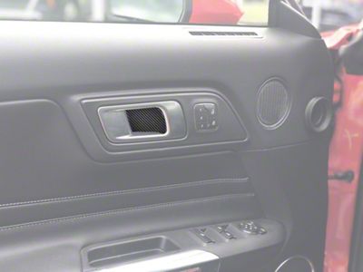 Door Handle Inner Accent Trim; Forged Carbon Fiber (15-23 Mustang)