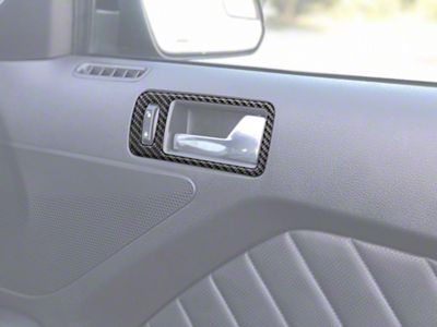 Door Handle Surround Accent Trim; Forged Carbon Fiber (10-14 Mustang)