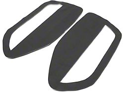 Door Panel Covers; Black Leather (05-09 Mustang)