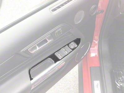 Door Switch Panel Accent Trim; Forged Carbon Fiber (15-23 Mustang)
