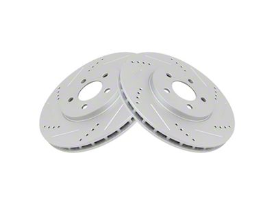 Drilled and Slotted Rotors; Front Pair (94-04 Mustang Cobra, Bullitt, Mach 1)