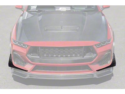 EOS Performance Package Front Splitter Canards; Carbon Fiber (24-25 Mustang GT)