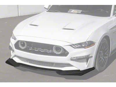 EOS Performance Package Front Splitter; Matte Black (18-23 Mustang GT, EcoBoost)