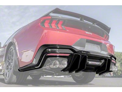 EOS Performance Version 2 Package Rear Diffuser; Glossy Black (24-25 Mustang)