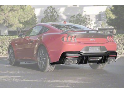 EOS Performance Version 2 Package Rear Diffuser; Matte Black (24-25 Mustang)