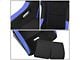 Fabric Racing Bucket Seats with Seat Sliders; Black/Blue (Universal; Some Adaptation May Be Required)