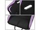 Fabric Racing Bucket Seats with Seat Sliders; Black/Purple (Universal; Some Adaptation May Be Required)