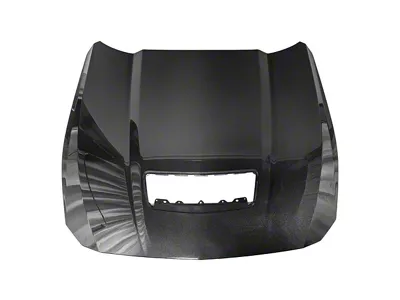 Factory Style Hood without Vent Insert; Carbon Fiber (24-25 Mustang GT, Dark Horse)