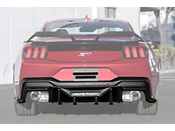 Factory Style Rear Diffuser; Matte Black (24-25 Mustang GT, EcoBoost)