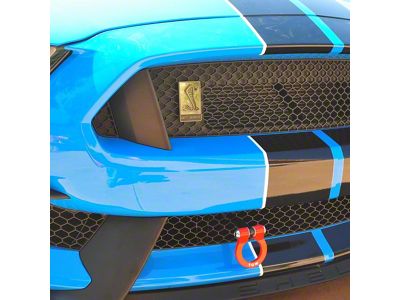 Feather Lite Tow Hook with Red D-Ring; Front (18-23 Mustang GT; 15-20 Mustang GT350)