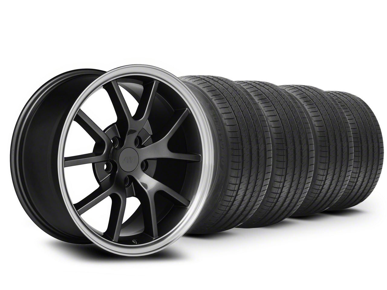 Mustang 18x9 FR500 Style Wheel & Sumitomo High Performance HTR Z5 Tire ...