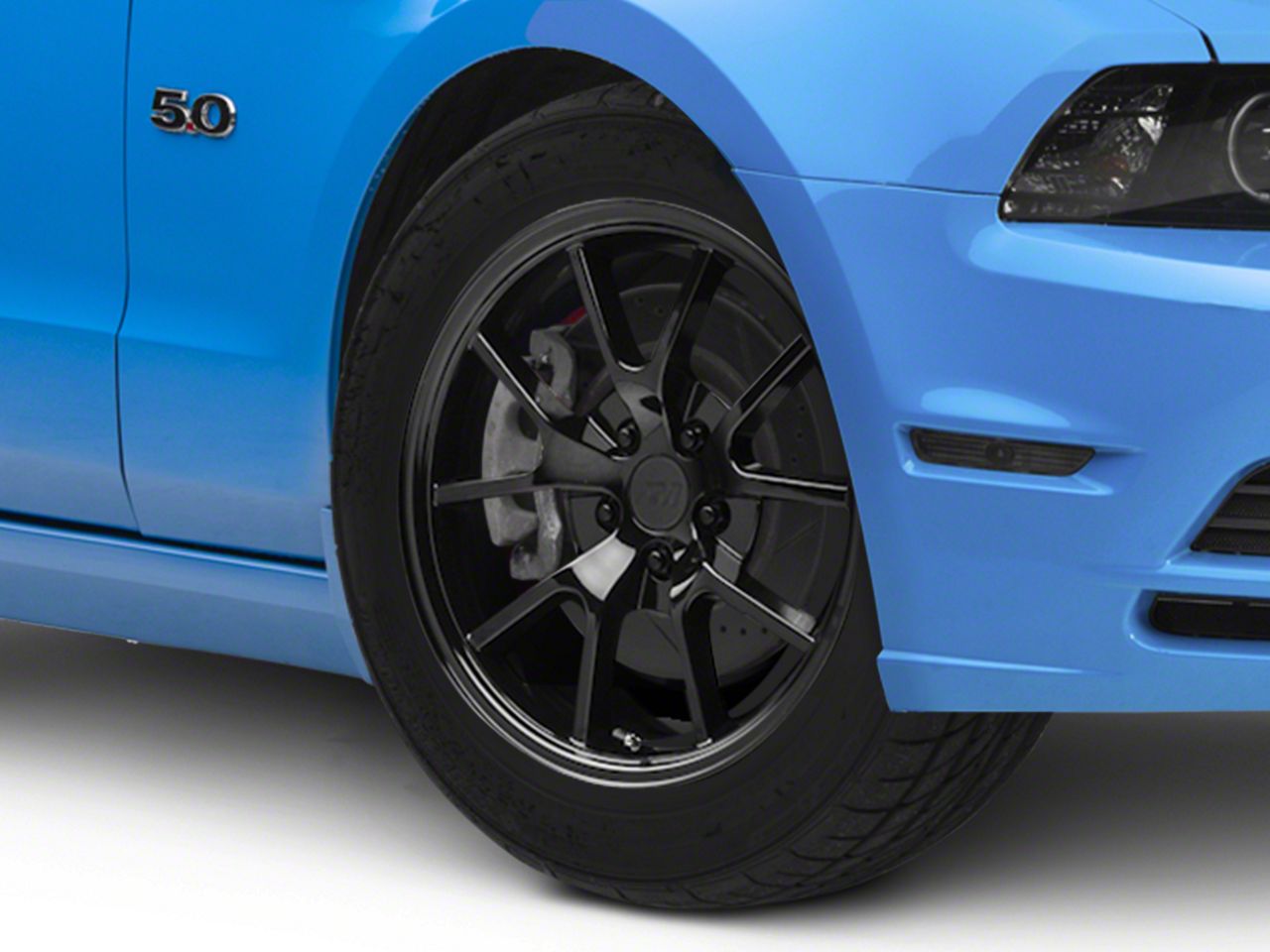 Mustang FR500 Style Solid Gloss Black Wheel; 18x9; 30mm Offset (10-14 ...